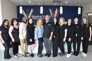 Harleysville franchisees with their spa staff