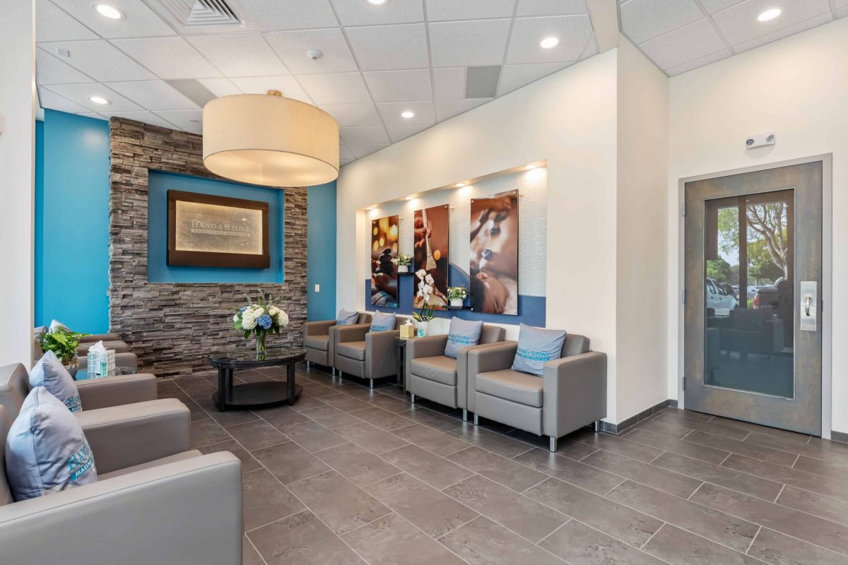 Hand & Stone Massage and Facial spa lobby